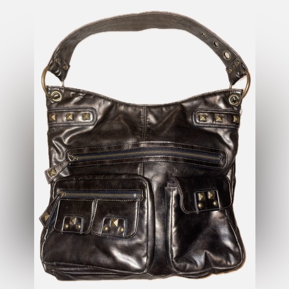 Studded Shoulder Bag EUC - Picture 3 of 10